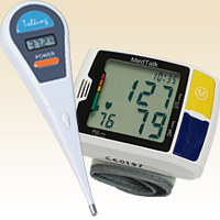 sprechende Blutdruckmessgeräte und Fieberthermometer