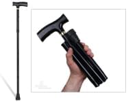 Faltbarer Gehstock / Faltstock schwarz