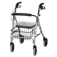 Leichtmetall-Rollator silber