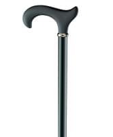Leichtmetallstock Step-Derby mit Softgriff, schwarz matt